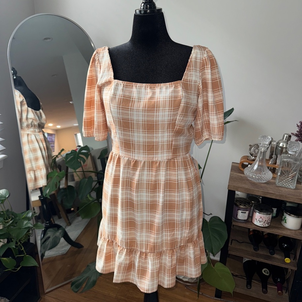 Plaid Smocked Dress